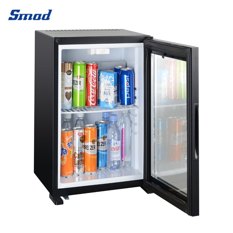 Smad 50L Glass Door Absorption Mini Fridge with completely no noise