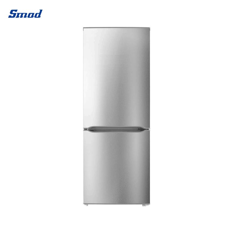 Smad 165L Stainless Steel Double Door Refrigerator with Soft LED light