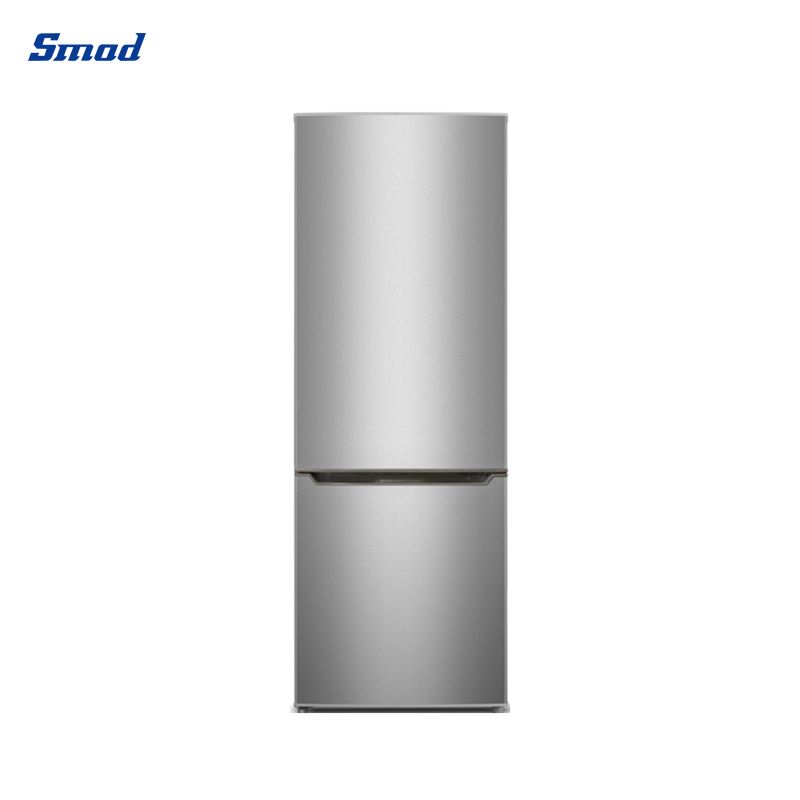Smad 264L Stainless Steel Double Door Fridge Freezer with Large Vegetable Drawer