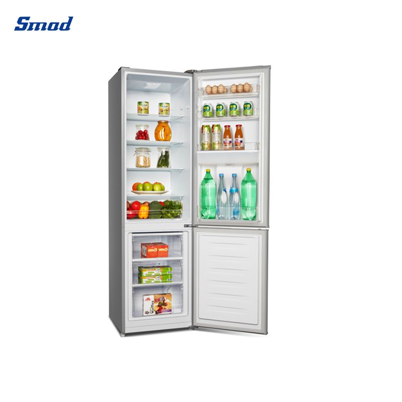 
Smad 165/264L Stainless Steel Double Door Fridge Freezer with Elegant Recessed Handle
