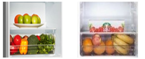  
Smad Two Door Bottom Mount Refrigerator with Large vegetable drawer