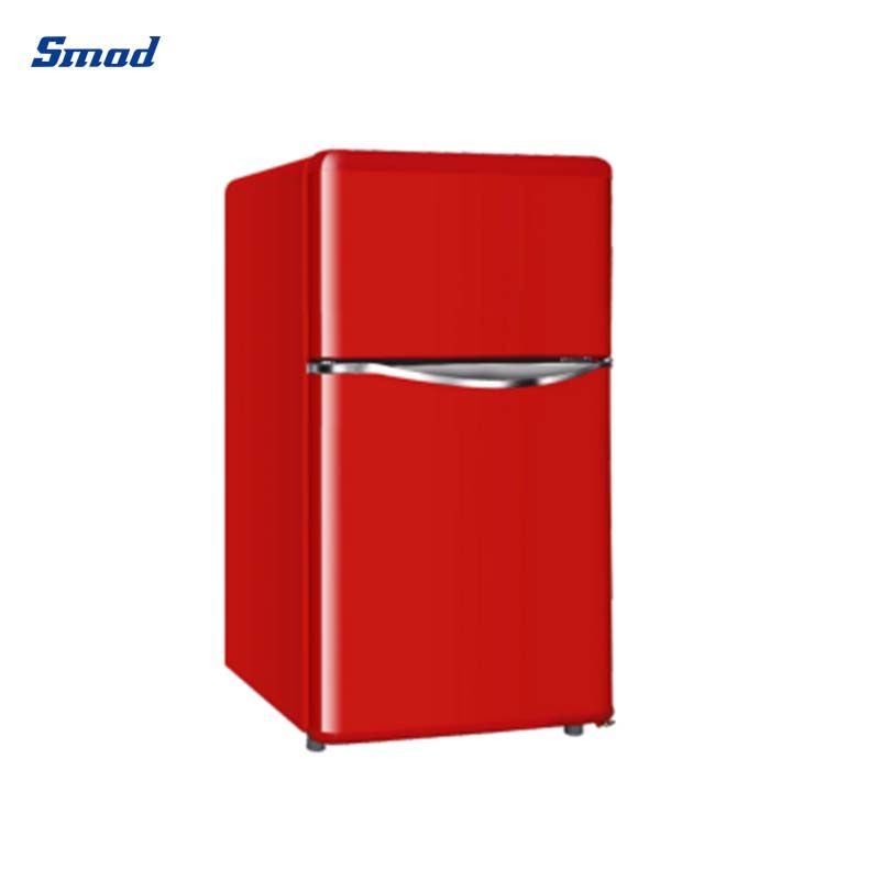 Smad 138L Retro Top Freezer Double Door Refrigerator with Fashionable outside design