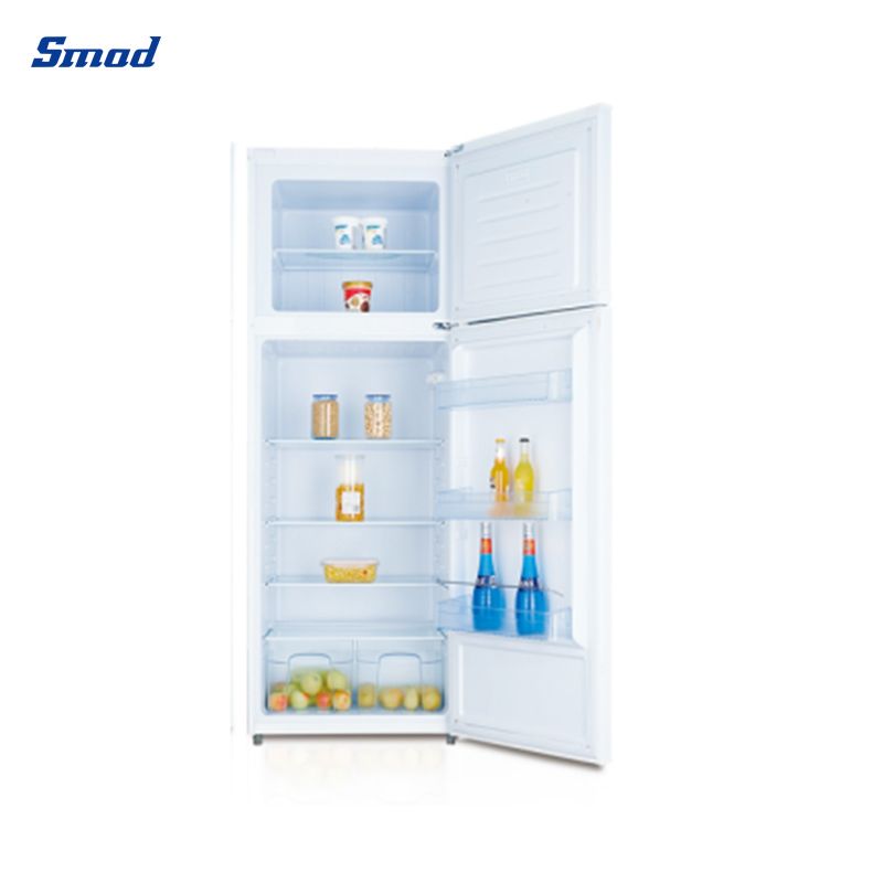 Smad 400L Manual Defrost Top Freezer Double Door Refrigerator with Reversible door