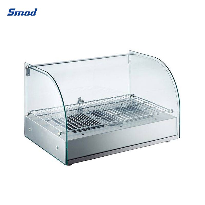 Smad 25L/45L Curved Glass Food Display Warmer with 1 back hinge door