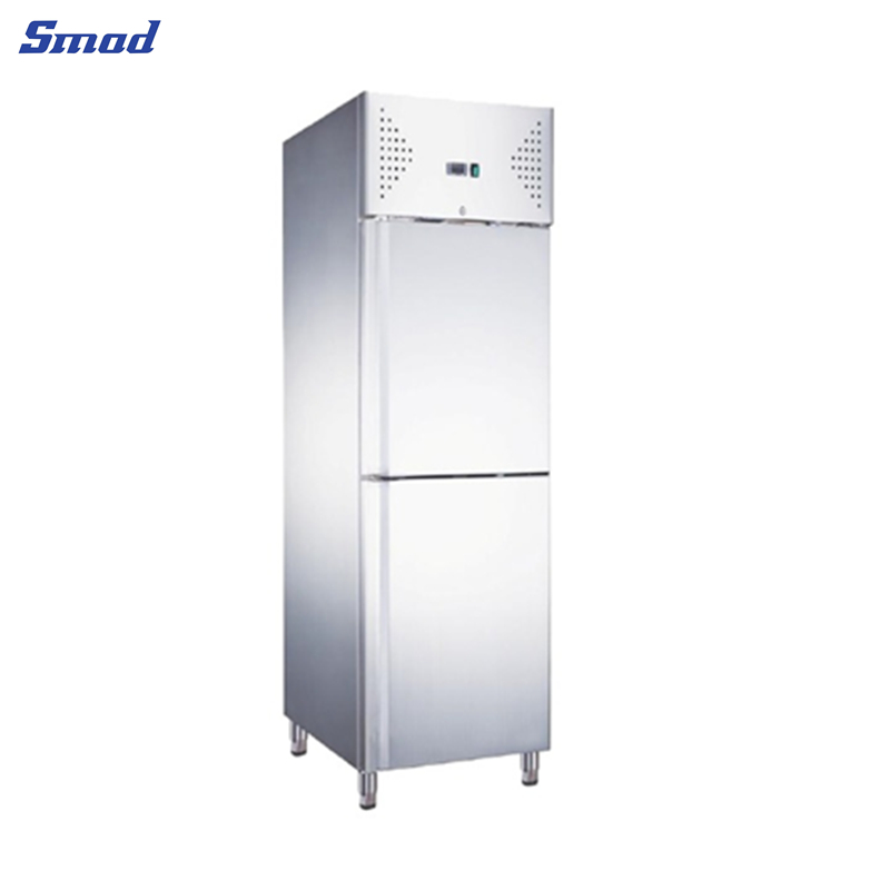 Smad 2 Door Commercial Upright Fridge Freezer with 3 shelves