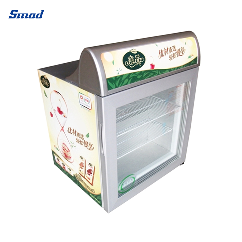 Smad 98L Mini Upright Ice Cream Display Freezer with Directly Cooling
