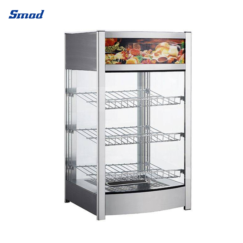 Smad 97L Countertop Hot Food Warmer Display Case with Adjustable temperature controller