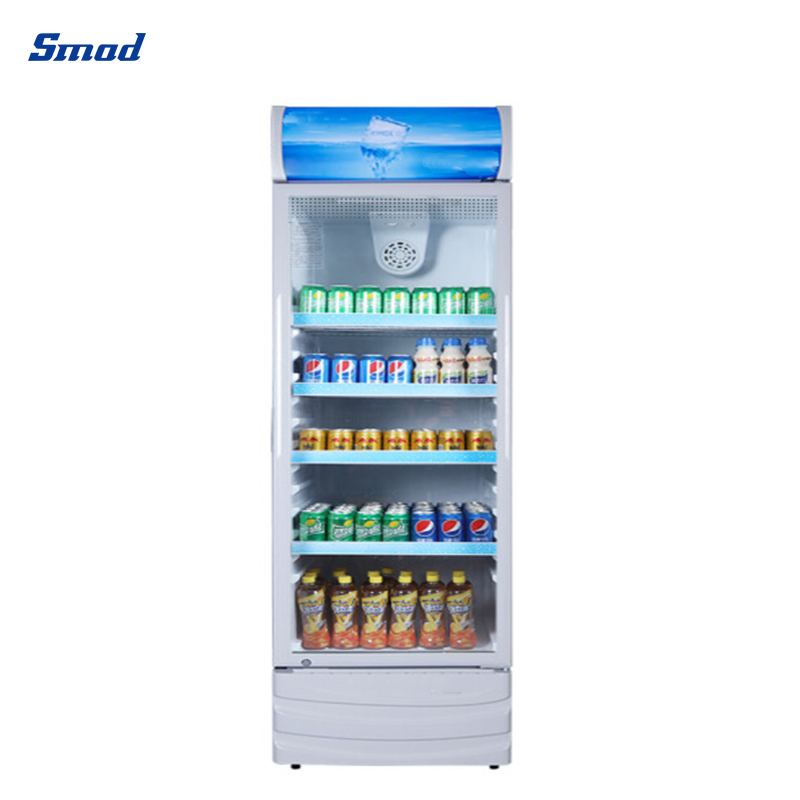 Smad 239L Single Glass Door Upright Beverage Display Cooler with Auto Defrost