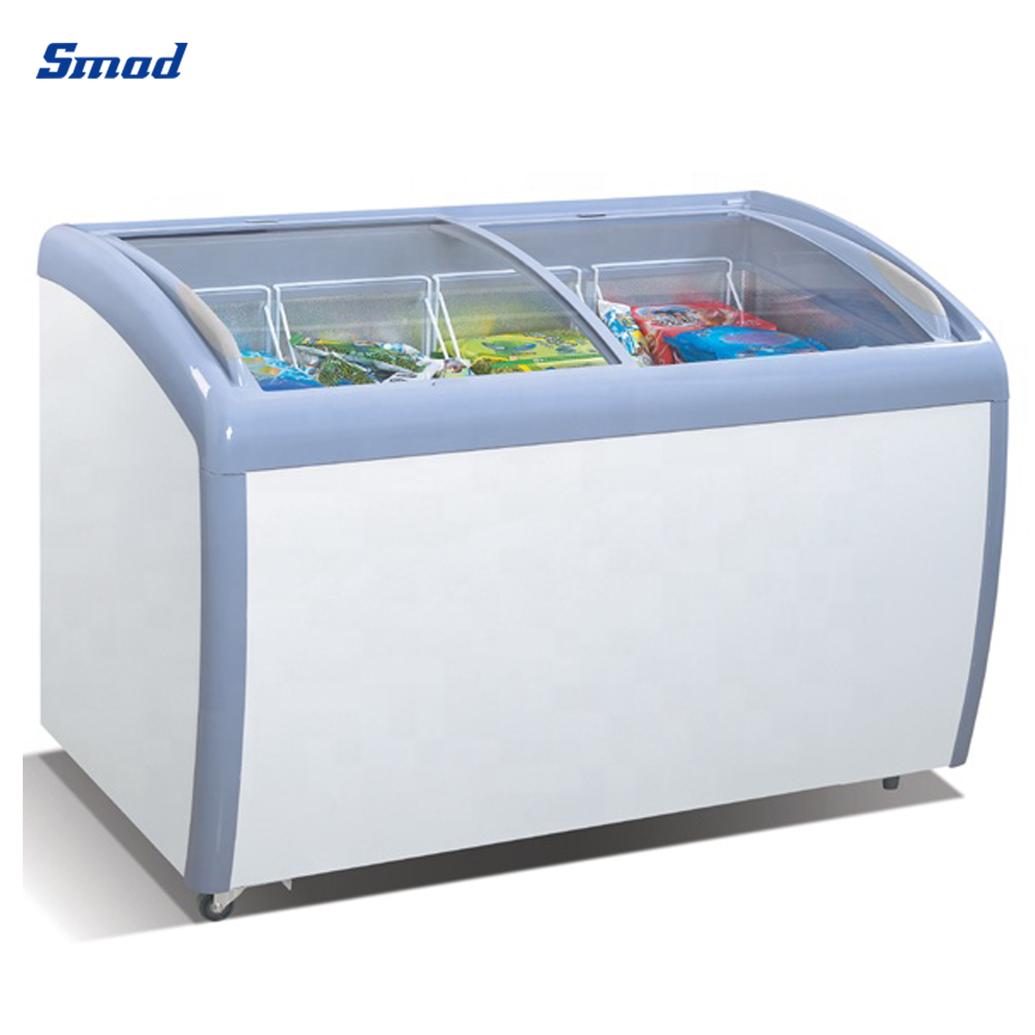 Smad Glass Top Ice Cream Deep Freezer with mechanical thermostat