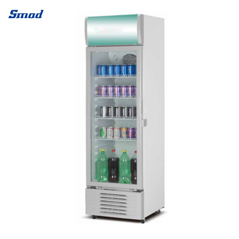 Smad 222L Mechanical Dial Upright Beverage Display Cooler with Mechanical Dial Temperature Control