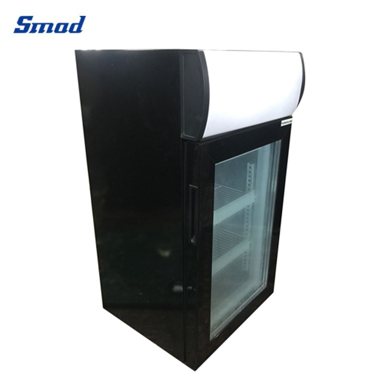 
Smad 50L Single Glass Door Mini Upright Ice Cream Display Freezer with Double Layer Glass Door