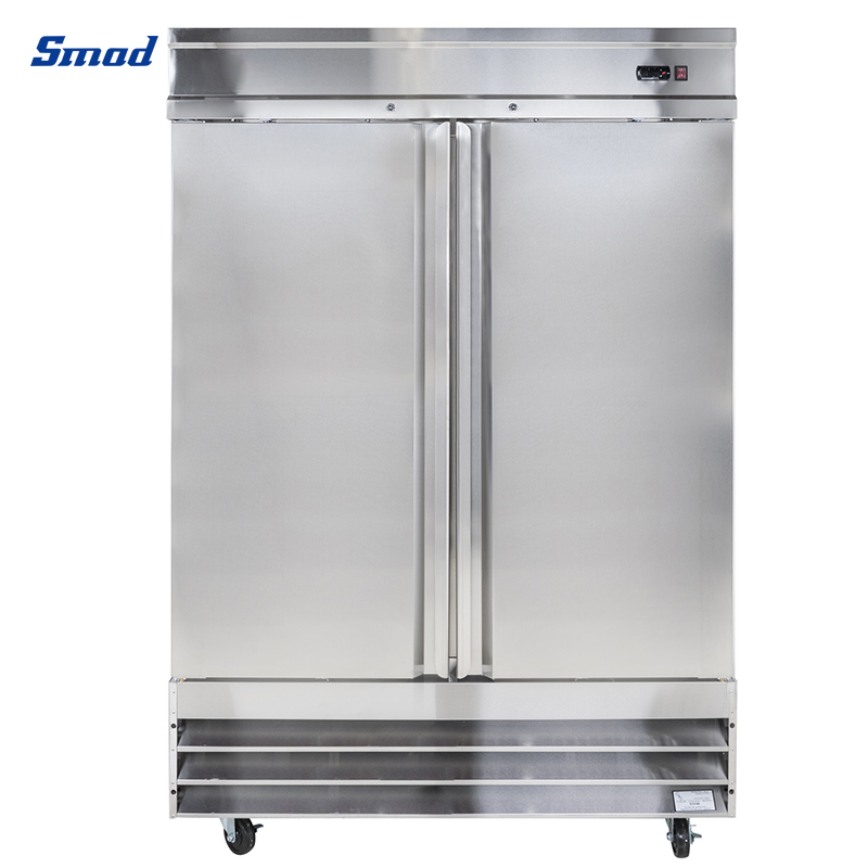 Smad 1321L Double Door Stainless Steel Upright Freezer/Refrigerator with Inverter compressor