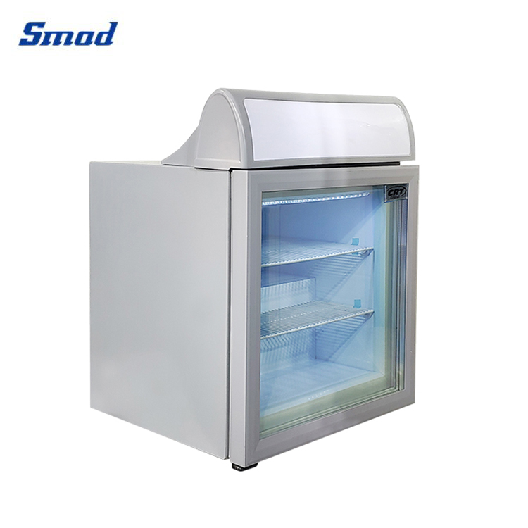 Smad 55L Small Countertop Ice Cream Display Freezer with Inner LED Light