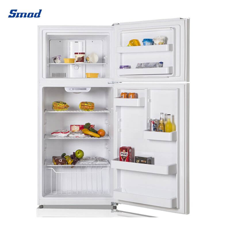 
Smad 12/18 Cu. Ft. Frost Free Top Mount Freezer Refrigerator with Easy-glide glass shelves