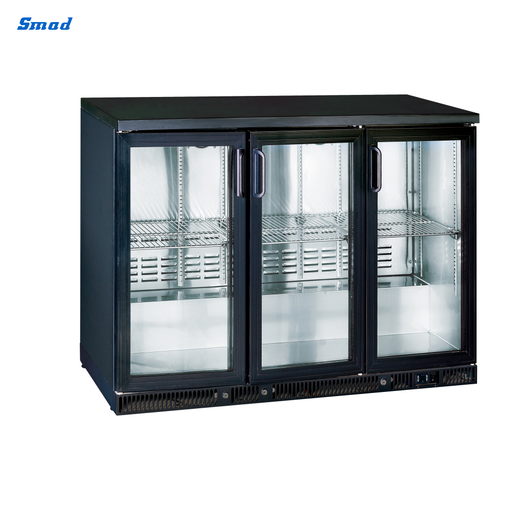 Smad 314L Glass Door Ventilated Backbar Beverage Cooler with Compressed Aluminum Interior