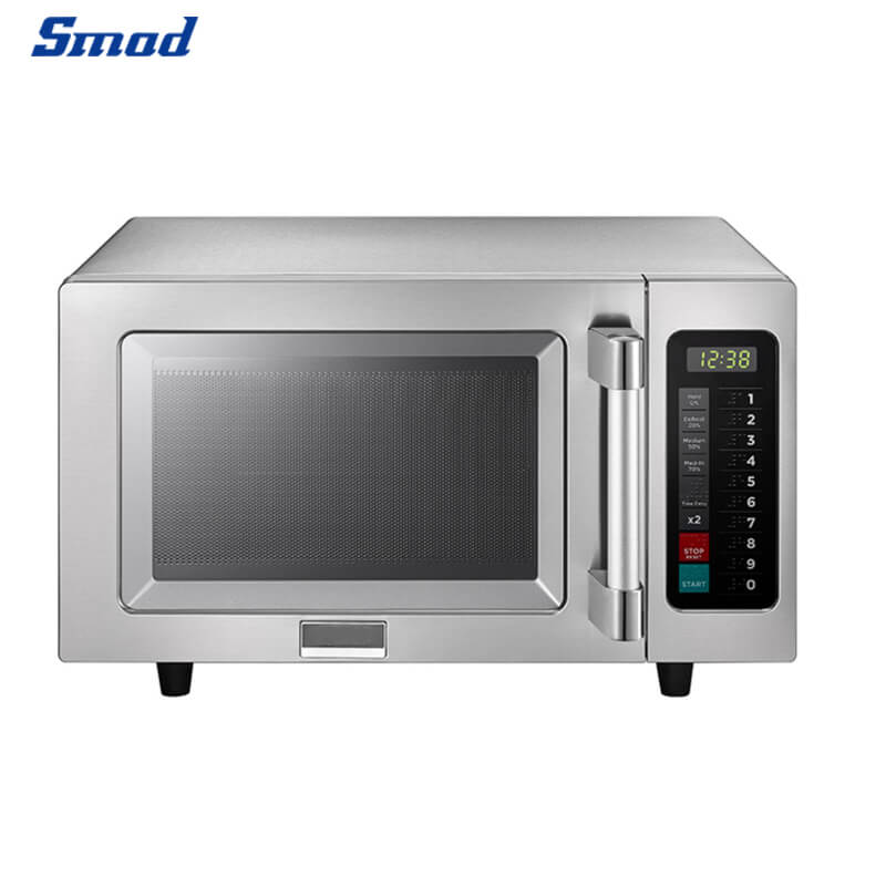 Smad 25L 1000W Commercial Countertop Microwave Oven with Pull handle Door
