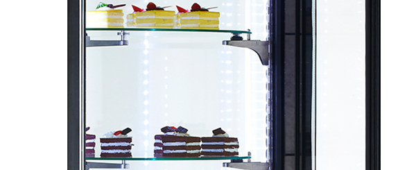 
Smad Round Cake Display with Adjustable Glass Shelf