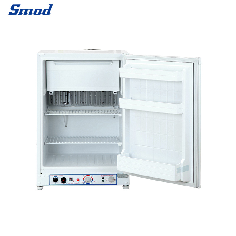 Smad 3.5 Cu. Ft. White Gas/12V/Propane 3 Way Refrigerator with Temperature Thermostat Control
