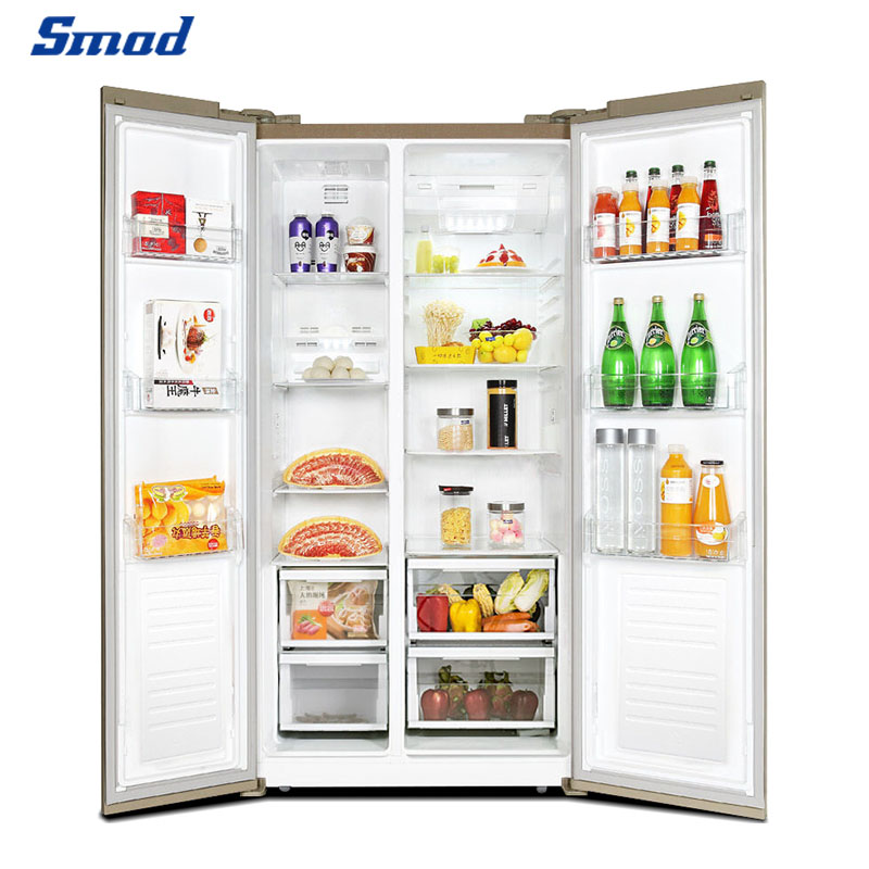 
Smad Stainless Steel Side by Side Fridge with Quick Freezing Mode