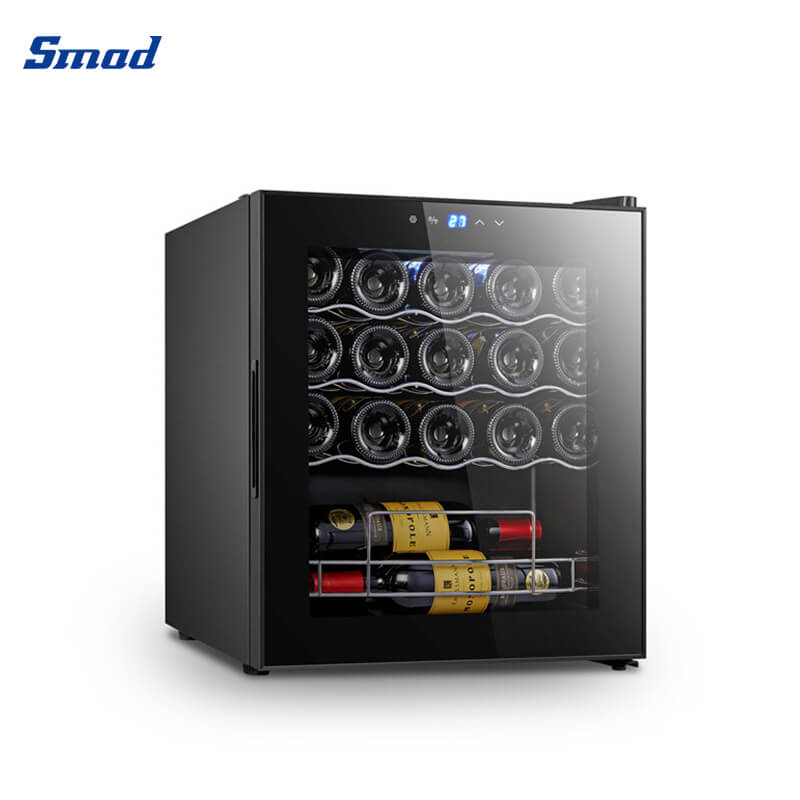 Smad 19 Bottle Small Portable Wine Cooler Fridge with Digital & Touch Control