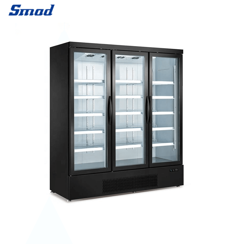 
Smad Glass Door Upright Ice Cream/Frozen Food Display Freezer with Low Front Height