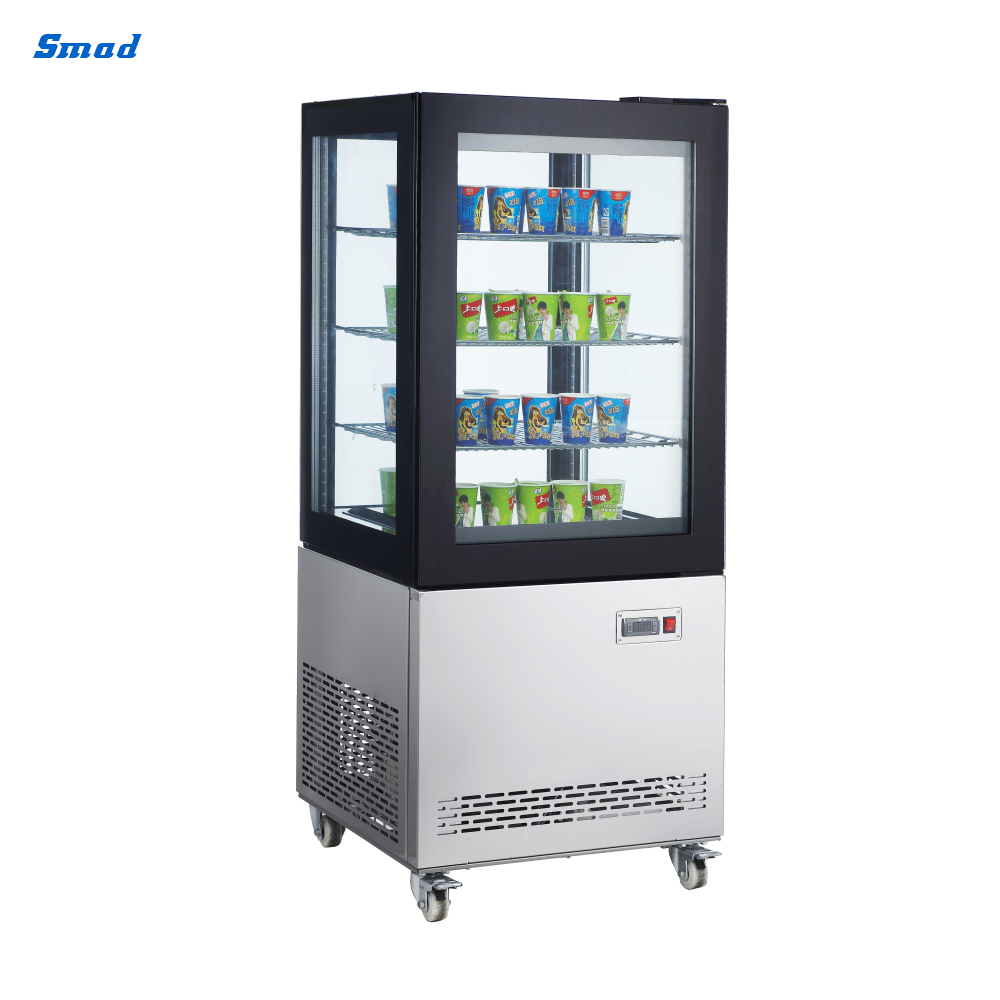 
Smad Glass Door Commercial Countertop Display Refrigerator with Ventilated cooling system