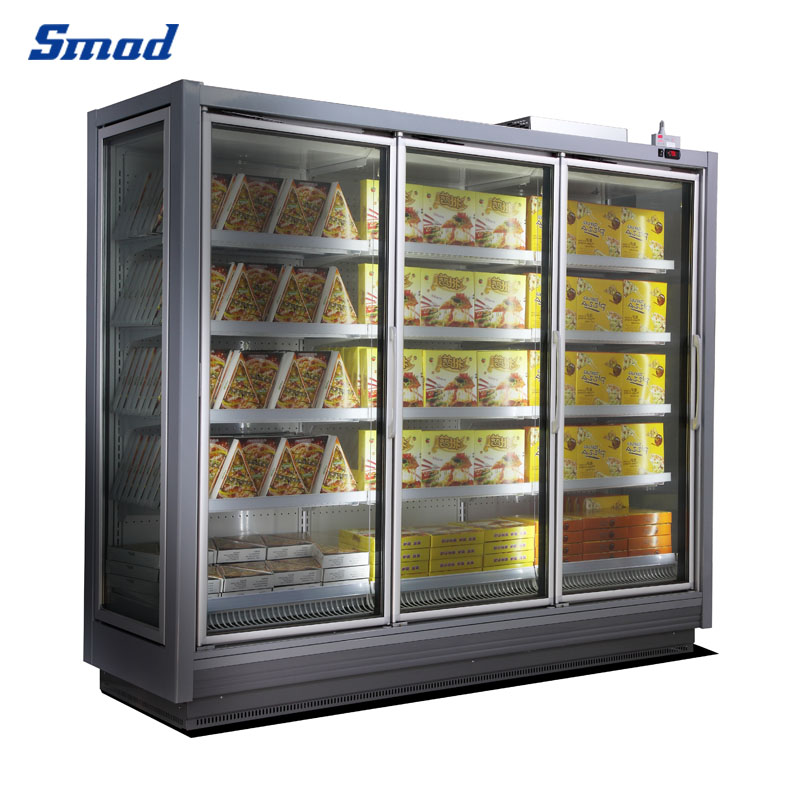 Smad 2040L Remote Glass Door Multideck Display Freezer with High efficiency evaporator