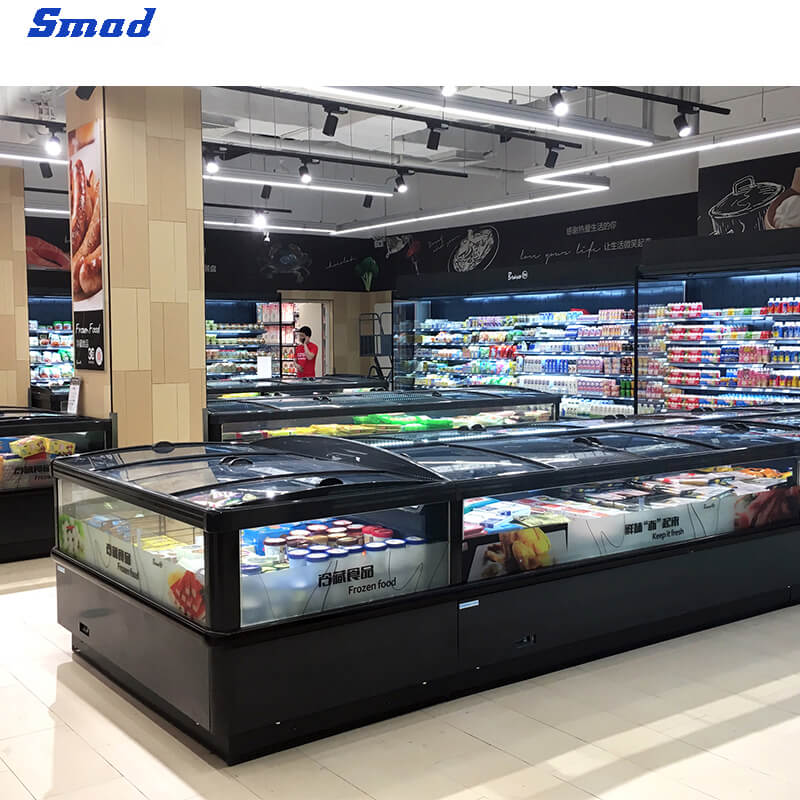 
Smad 356L Commercial Island Display Freezer with Squeezing air curtain