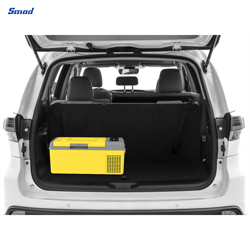 
Smad 15L Yellow Mini Fridge for Car with Multiple Accessories