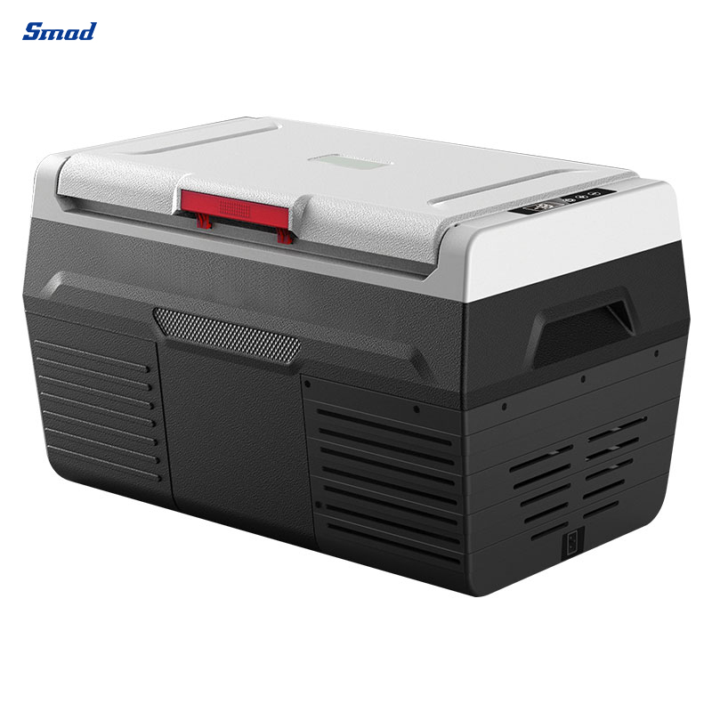 Smad 1.8 Cu. Ft. DC 12/24V Portable Car Refrigerator with Two-way lid design