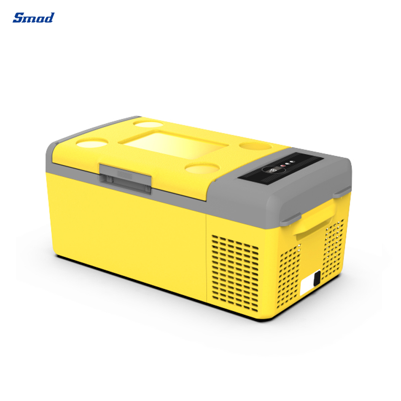 
Smad 15L Yellow Mini Fridge for Car Suitable for Outdoor/Camping etc.