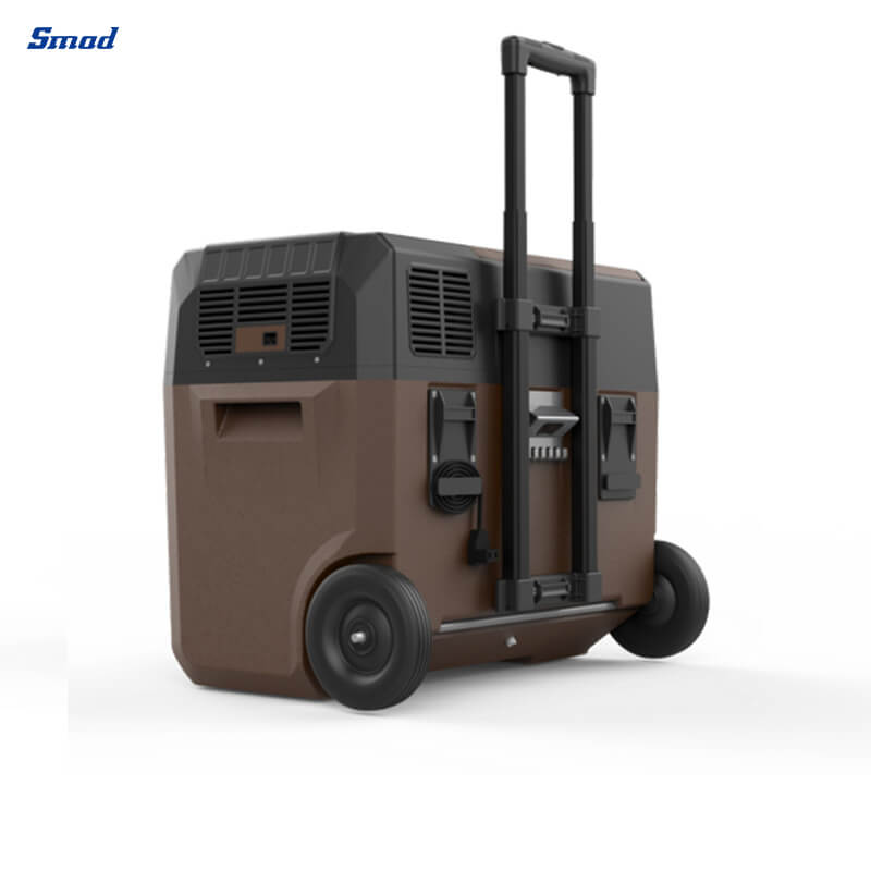 
Smad 2022 New Design 50L 12/24V Compressor Cooler Box with Telescopic handle and wheels