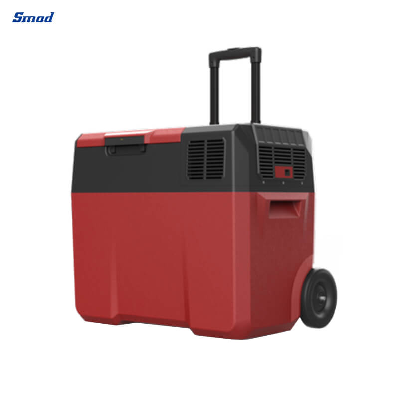 
Smad 2022 New Design 50L 12/24V Compressor Cooler Box of red color