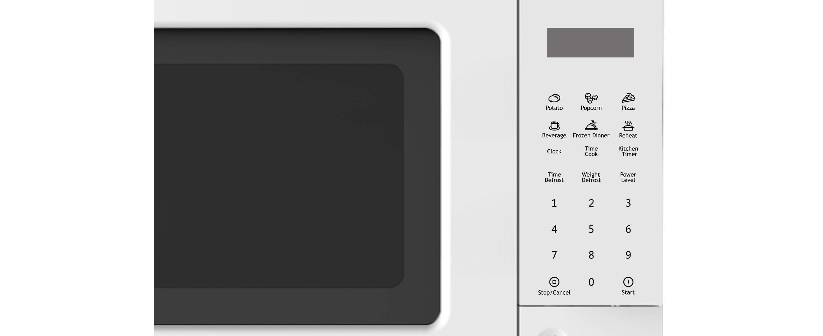 Smad 20L Black / White Microwave Oven with LED display