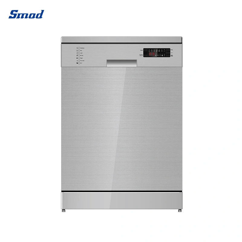 Smad Silver Freestanding Dishwasher with 15 Place Settings