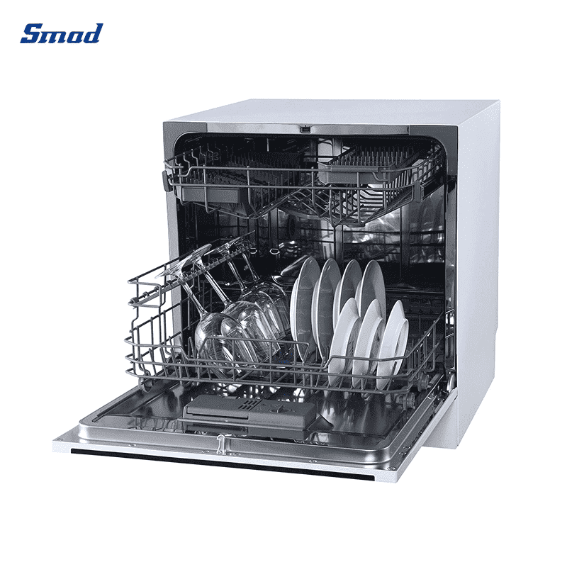 
Smad Mini Compact Benchtop Dishwasher with 1-24H Delay Start
