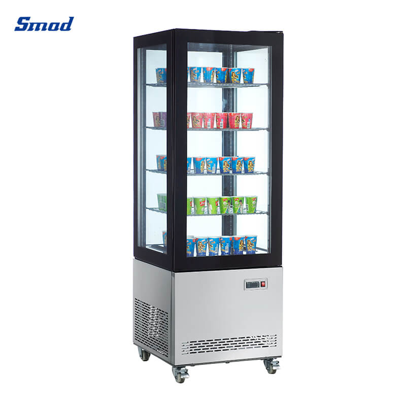 
Smad 350L/400L 4-Sided Glass Upright Display Freezer with Digital temperature controller