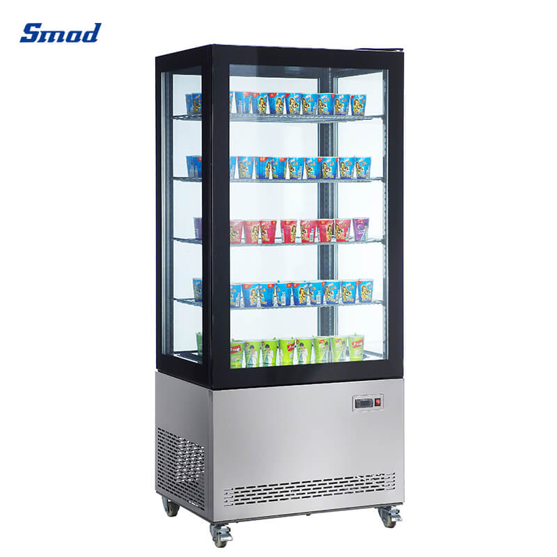
Smad 350L/400L 4-Sided Glass Upright Display Freezer with Automatic defrost