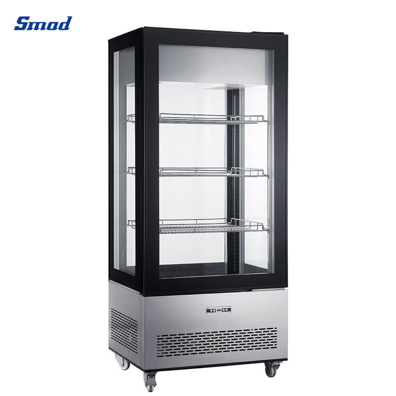 
Smad 350L/400L 4-Sided Glass Upright Display Freezer with Ventilated cooling system