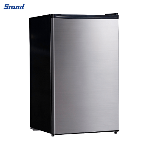 Smad 4.4/3.3 Cu. Ft. Single Door Stainless Steel Mini Fridge with Mechanical temperature control