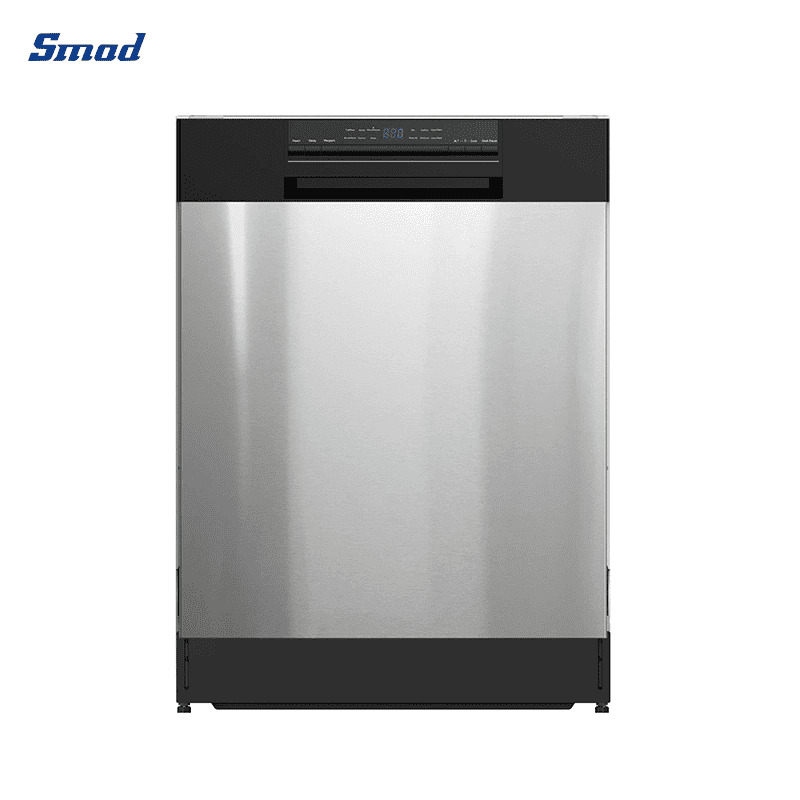 Smad 12 Sets 24″ Semi Built-in Dishwasher with Adjustable Upper Rack