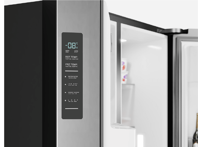 
Smad Side by Side Fridge Freezer with Hidden Temperature Controls