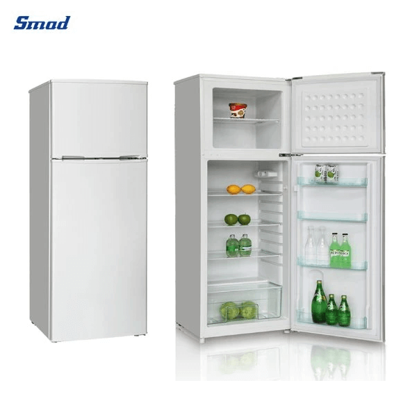 Smad 9.9 / 4.9 Cu. Ft. Stainless Steel Top Freezer Refrigerator with Door balcony