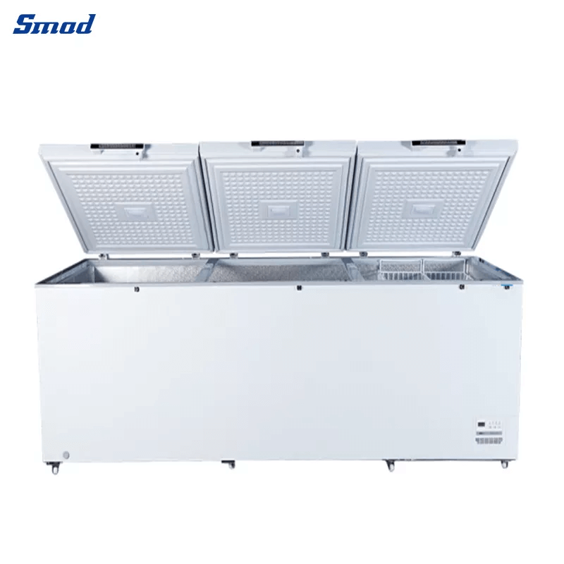 
Smad 55.8 Cu. Ft. Large Commercial 3 Door Chest Freezer with Upper storage basket