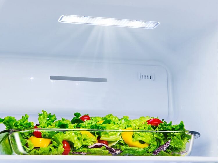 Smad Stainless Steel Bottom Mount Fridge with Soft LED lighting