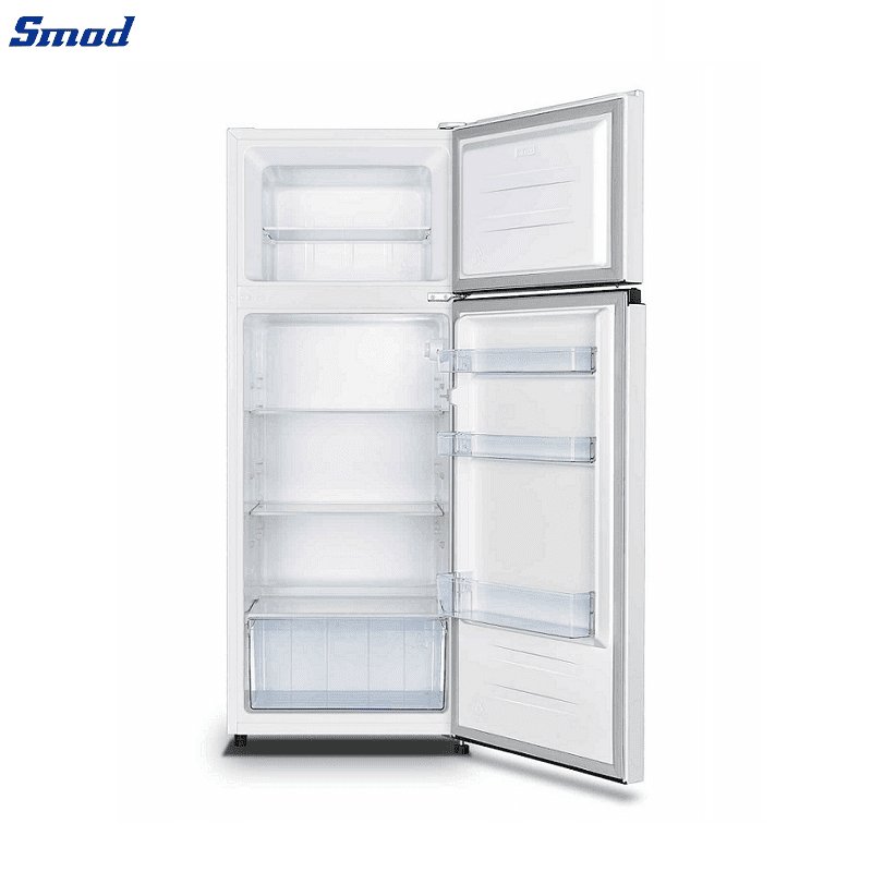 
Smad 205L White Double Door Fridge Freezer with Manual Defrost