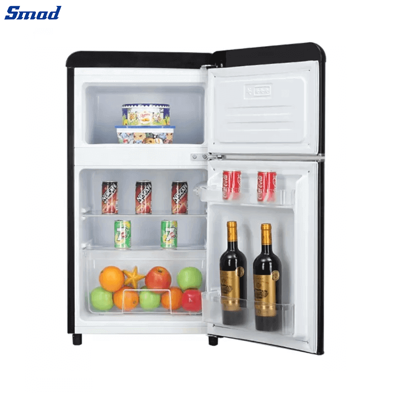
Smad 88/138L Green Mini Retro Fridge Freezer with Adjustable thermostat