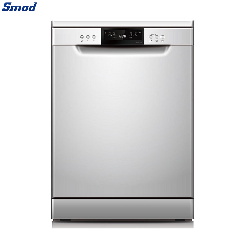 Smad Grey Freestanding Dishwasher with 8 Washing Programs