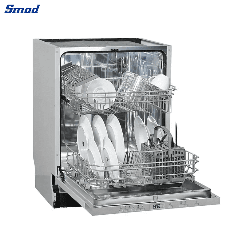 
Smad Stainless Steel Semi Built in Dishwasher with Residual drying