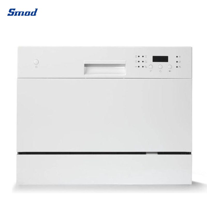 Smad Small Table Top Dishwasher with 7 Washing Programs